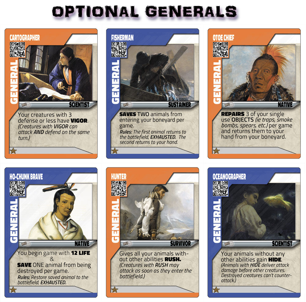 For more experienced players, the use of designated General cards help add a variety of new strategies and deck building possibilities.